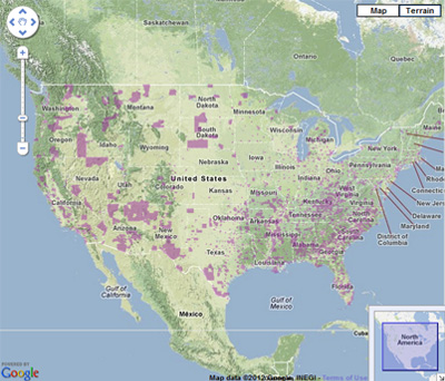 Map of U.S. showing Qualified Census Tracts Map of U.S. showing Qualified Census Tracts
